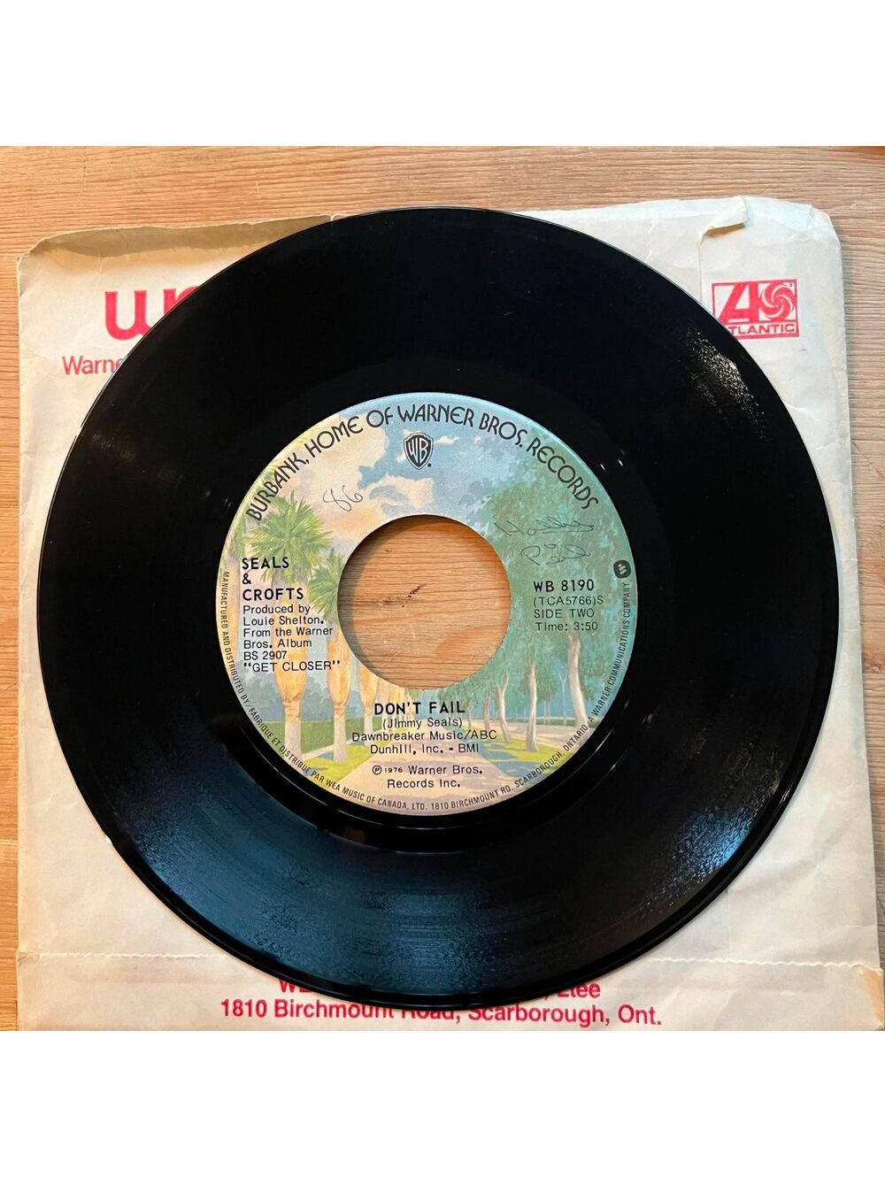 Seals & Crofts - Don't Fail/Get Closer 45rpm VG+ R11